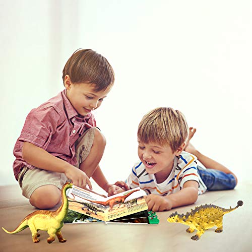 Olefun Dinosaur Toys for 3 Years Old & Up - Dinosaur Sound Book & 12 Realistic Looking Dinosaurs Figures Including T-Rex, Triceratops, Utahraptor, for Kids, Boys and Girls Olefun Dinosaur Toys for 3 Years Old & Up - Dinosaur Sound Book & 12 Realistic Looking Dinosaurs Figures Including T-Rex, Triceratops, Utahraptor, for Kids, Boys and Girls